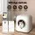i.Pet Automatic Cat Litter Box, Self-Cleaning Smart Toilet Tray with App Control, UV Sterilization, 54x54x59cm, White