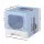 i.Pet Large Enclosed Foldable Cat Litter Box with Scoop, Double Door Design, Ventilation, 48.5x38.5x38.5cm, Blue