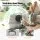 i.Pet Large Stainless Steel Cat Litter Box Set High Sided Anti Odour Scratch Resistant with Mat & Scoop