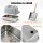 i.Pet Large Stainless Steel Cat Litter Box Set High Sided Anti Odour Scratch Resistant with Mat & Scoop