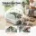 i.Pet Stainless Steel Large Semi-Enclosed Cat Litter Box Set with Mat Scoop Grey Durable Anti-Scratch High Sides