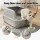 i.Pet Stainless Steel Large Semi-Enclosed Cat Litter Box Set with Mat Scoop Grey Durable Anti-Scratch High Sides