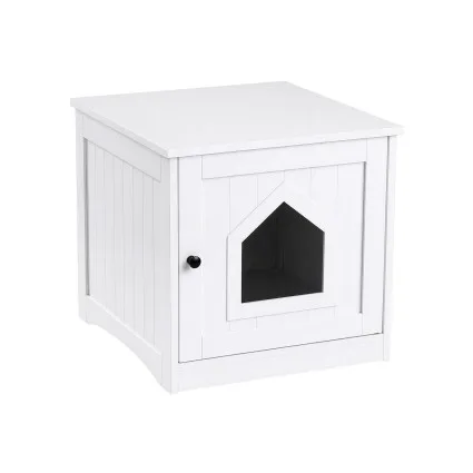i.Pet 49cm Cat Litter Box Enclosure with 50kg Top Load White