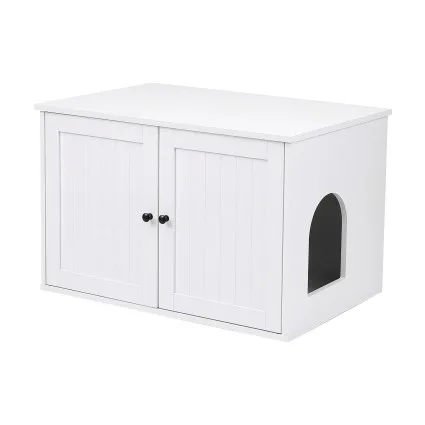I.pet 80cm Cat Litter Box Enclosure Cabinet with Storage White