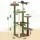 i.Pet 152cm Leafy Jungle Cat Tree Tower Multi-Level Scratching Post with Sisal Canopy and Cradle (Green)