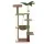 i.Pet 152cm Leafy Jungle Cat Tree Tower Multi-Level Scratching Post with Sisal Canopy and Cradle (Green)