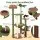 i.Pet 152cm Leafy Jungle Cat Tree Tower Multi-Level Scratching Post with Sisal Canopy and Cradle (Green)