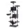 i.Pet Cat Tree Tower 206cm Large Multi-Level Scratching Post with Hideouts Toys 110kg Capacity Grey