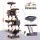 i.Pet Cat Tree Tower 206cm Large Multi-Level Scratching Post with Hideouts Toys 110kg Capacity Grey