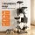 i.Pet Cat Tree Tower 206cm Large Multi-Level Scratching Post with Hideouts Toys 110kg Capacity Grey