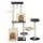 i.Pet 133cm Rotatable L-Shape Cat Tree Tower Dual Caves Sisal Scratching Grey Beige 60kg Capacity 133cm