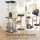 i.Pet 133cm Rotatable L-Shape Cat Tree Tower Dual Caves Sisal Scratching Grey Beige 60kg Capacity 133cm