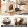 i.Pet 133cm Rotatable L-Shape Cat Tree Tower Dual Caves Sisal Scratching Grey Beige 60kg Capacity 133cm