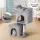 i.Pet 67cm Light Grey Cat Tree Tower with Scratching Post, Plush Velvet Cover & Natural Sisal for Ultimate Feline Fun