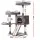 i.Pet Cassey Cat Tree 103cm - Grey Velvet Condo with Sisal Scratching Posts, Activity Ball, Ladder & Multi-Level Fun