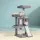 i.Pet Cassey Cat Tree 103cm - Grey Velvet Condo with Sisal Scratching Posts, Activity Ball, Ladder & Multi-Level Fun