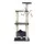 i.Pet Myra 110cm Cat Tree Tower - Fir Wood, Plush Velvet, Natural Sisal Posts, Multi-Level Condo with Toys