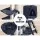 i.Pet 244cm Cat Tree Tower - Grey Condo with Sisal Scratching Posts, Plush Velvet, Multi-Level Play Areas, and Hammocks