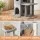 I.pet Cat Tree Tower 127cm Multi-Level Scratching Furniture 80kg Capacity with Hideouts Light Grey