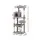 i.Pet 143cm Cat Tree Tower in Grey with Sisal Posts, Plush Velvet Cover, Multi-Level Design, and Stable Base