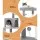 i.Pet 143cm Cat Tree Tower in Grey with Sisal Posts, Plush Velvet Cover, Multi-Level Design, and Stable Base