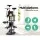 i.Pet 203cm Cat Tree Tower in Grey with Plush Velvet, Sisal Posts, Multi-Level Condo, Hammocks & Scratching Areas