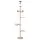 i.Pet 270cm Beige Cat Tree Tower: Floor-to-Ceiling Adjustable Scratching Post with Sisal, Plush Platforms & Stable Base