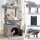 i.Pet Cat Tree Tower 82cm Scratching Furniture with Platforms, Hideouts and Hanging Toys Light Grey