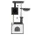 i.Pet 144cm Cat Tree Tower with Sisal Scratching Posts, Plush Beds, Wood Condo House, and Spacious Cabinet