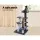 i.Pet 100cm Cat Tree Tower with Sisal Scratch Posts, Plush Velvet, Multi-Level Design & Steps for Active Cats, Grey