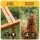 i.Pet Large Outdoor Chicken Coop and Rabbit Run 240cm Brown with Galvanised Mesh Play Area and Secure Locks