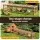 i.Pet Large Outdoor Chicken Coop and Rabbit Run 240cm Brown with Galvanised Mesh Play Area and Secure Locks