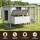 i.Pet Chicken Coop 219cm Outdoor Poultry Enclosure with Nesting Box Ramp and Galvanised Mesh Light Grey