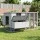 i.Pet Chicken Coop 219cm Outdoor Poultry Enclosure with Nesting Box Ramp and Galvanised Mesh Light Grey