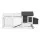 i.Pet Extra Large Wooden Chicken Coop & Rabbit Hutch with Wheels, Weather-Resistant Design, 225x80.5x105cm, Grey/White