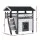 i.Pet Outdoor Cat House & Rabbit Hutch - 2-Level Fir Wood Shelter with Asphalt Roof, 77x50x73cm, Easy Access & Assembly