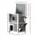 i.Pet Wooden Outdoor Cat House & Rabbit Hutch, 56x52x82cm, Weather-Resistant, Easy-Clean, Multi-Entrance Shelter
