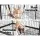 i.Pet Rabbit Cage 142cm Hutch - Multi-Level Metal, Anti-Rust, with Platforms, Ladders, Hammock & Wheels, Black