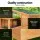 i.Pet Eco-Friendly Wooden Rabbit Hutch 91.5cm x 46cm x 116.5cm – 3-Tier Coop with Ramps, Slide-Out Trays