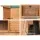 i.Pet Rabbit Hutch 91.5x45x82cm: Double-Level Fir Wood Cage with Ramp, Asphalt Roof, Easy Clean Tray & Secure Mesh