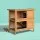 i.Pet Rabbit Hutch 91.5x45x82cm: Double-Level Fir Wood Cage with Ramp, Asphalt Roof, Easy Clean Tray & Secure Mesh