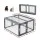 i.Pet Large Portable Chicken Coop Rabbit Run 110cm Folding Grey Outdoor Enclosure with Galvanised Mesh and Locks