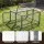 i.Pet Large Portable Chicken Coop Rabbit Run 110cm Folding Grey Outdoor Enclosure with Galvanised Mesh and Locks
