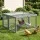 i.Pet Large Portable Chicken Coop Rabbit Run 110cm Folding Grey Outdoor Enclosure with Galvanised Mesh and Locks