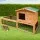 i.Pet Large Wooden Chicken Coop & Rabbit Hutch - 155x49x90cm, Fir Wood, Weatherproof, 2-Level with Secure Locks