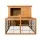 i.Pet Chicken Coop & Rabbit Hutch 96x96x100cm - Fir Wood, Two-Story Design, Weatherproof Roof, Secure Locks, Easy Clean