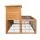 i.Pet Chicken Coop & Rabbit Hutch 96x96x100cm - Fir Wood, Two-Story Design, Weatherproof Roof, Secure Locks, Easy Clean