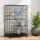 i.Pet 100cm 3-Level Indoor Rabbit Cage Hutch with Hammock, Ladders, and Wheels - Black Powder-Coated Iron Frame