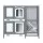 i.Pet Large Wooden Rabbit Hutch 98x45x92cm - Sturdy Fir Wood, Galvanised Mesh, Asphalt Roof, for Rabbits & Small Pets