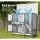 i.Pet Large Wooden Rabbit Hutch 98x45x92cm - Sturdy Fir Wood, Galvanised Mesh, Asphalt Roof, for Rabbits & Small Pets